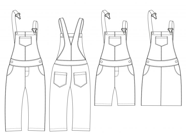 I Dig Dungarees Sewing Pattern | Waves & Wild