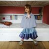Waves and Wild Storybook Cape girl wearing grey and blue