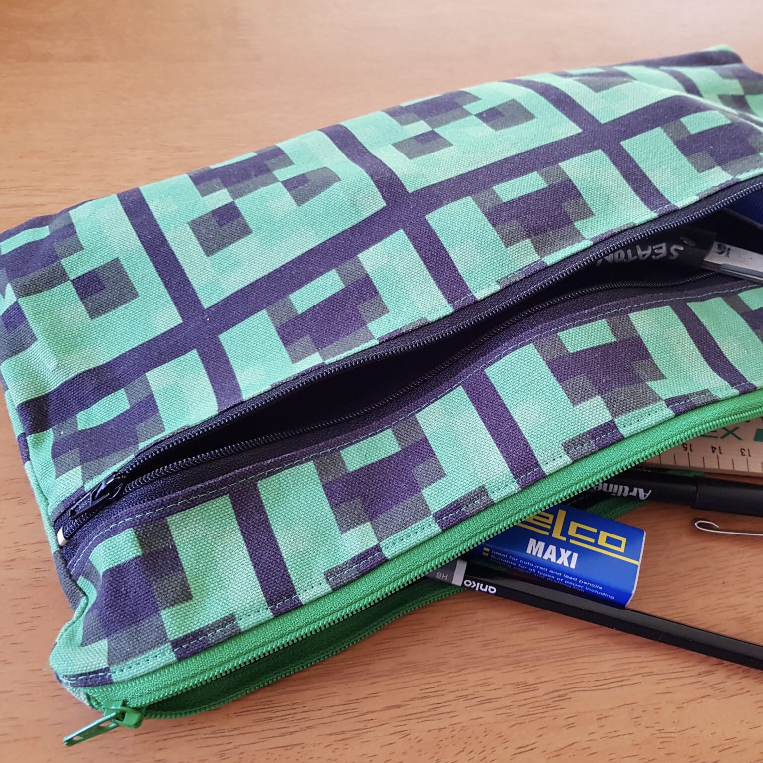 A photo of a finished Double Cool Pencil Case.