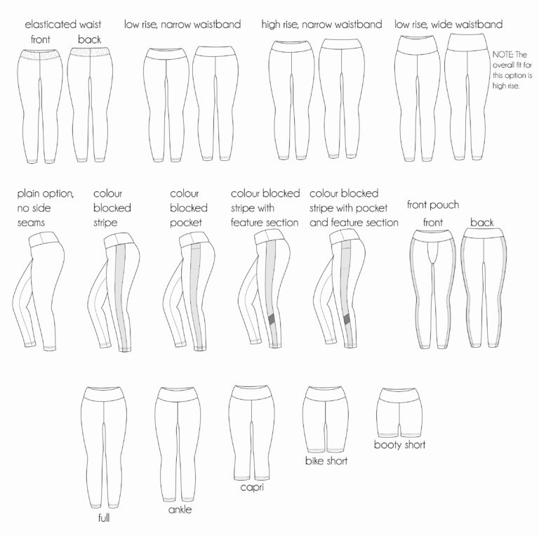 Jupiter Leggings Sewing Pattern - Adult Male/Straight Fit | Waves & Wild