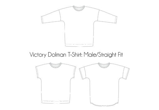 Victory Dolman T-Shirt Sewing Pattern- Adult Male/Straight Fit